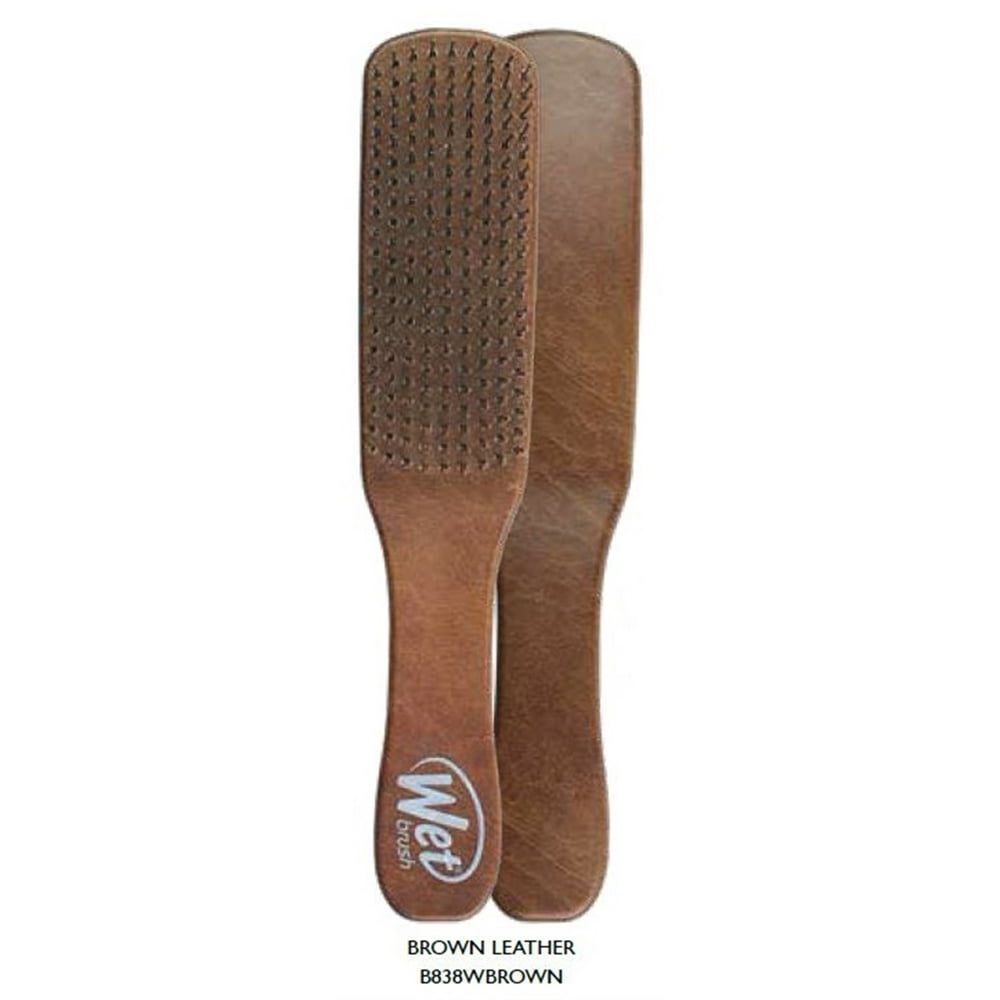 The Wet Brush Men's Detangling Brush Brown Leather