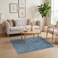thumbnail image 3 of ODIKA 4'x6' Sky Blue Abstract Geometric Impasto Washable Area Rug Contemporary Artistic Mosaic Layout With Distressed Vintage Weathered Non-Slip, Chair-Friendly, Flatwoven for Home Office, Under Desk, 3 of 7