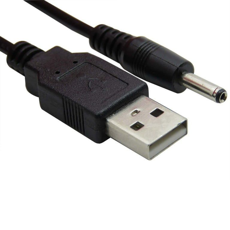 dagsorden At understrege berømt USB A to DC 3.5 mm - 1.35 mm 5 Volt DC Barrel Jack Power Cable - Walmart.com
