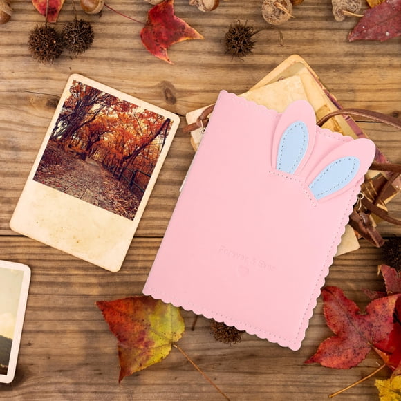 HINTRMENT Mini Scrapbook Album Pink Photo Storage Travel 1Set