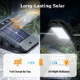 thumbnail image 6 of Tuvgenk 8PCS Solar Clip Light Motion Sensor LED Outdoor Wall Lamp Waterproof Plastic Black for Garden Patio Pathway Camping, 6 of 9
