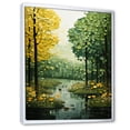thumbnail image 2 of Designart "Green Yellow Trees Verdant Canopy Collage" Cottage Floater Framed Canvas Wall Art, 2 of 7