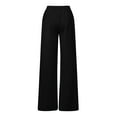 thumbnail image 4 of Pants for Girls Back To School Clothes for Teen Girls Girl's Bowknot Baggy Sweatpants Lightweight Straight Leg Athletic Pants With Pockets, 4 of 6