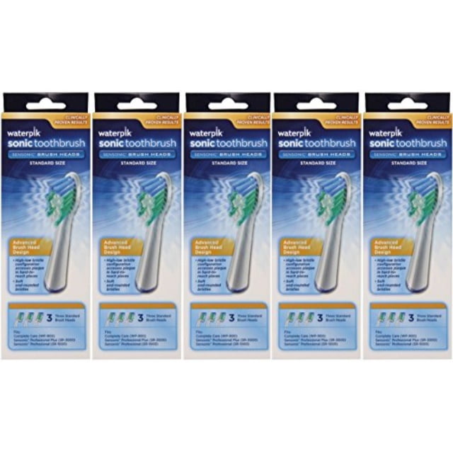 waterpik srrb3w sensonic replacement toothbrushes (standard head size) 15 count