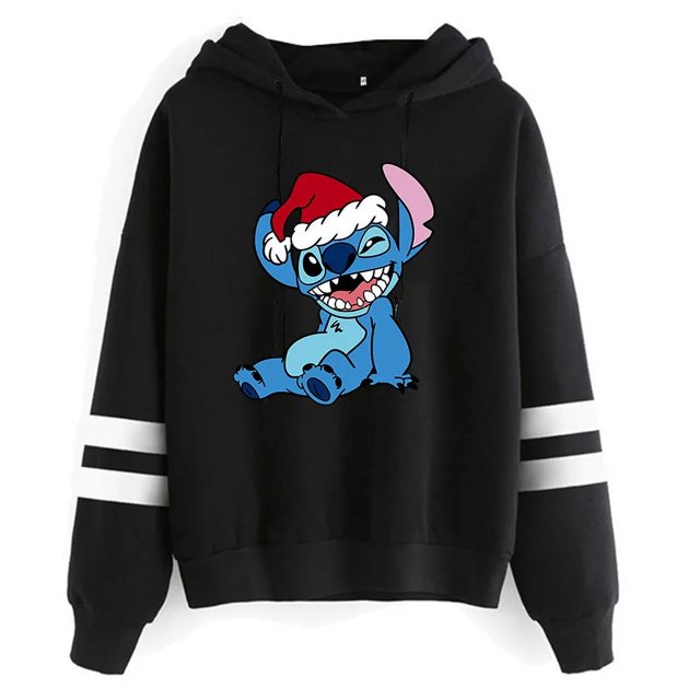Sudadera con capucha de dibujos animados de Disney para mujer, sudadera divertida Y2k de Lilo Stitch, Sudadera con capucha de Manga de Anime, ropa femenina