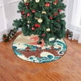 thumbnail image 2 of FMSHPON Vintage Waves Island Xmas Christmas Tree Skirt Stand Mat for Holiday Party Decoration Indoor Outdoor 48 inches, 2 of 3