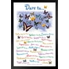 Dare To... Motivational Butterfly Poster Vintage Poster Prints Butterflies in Flight Wall Decor Butterfly Illustrations Insect Art Matted Framed Art Wall Decor 20x26
