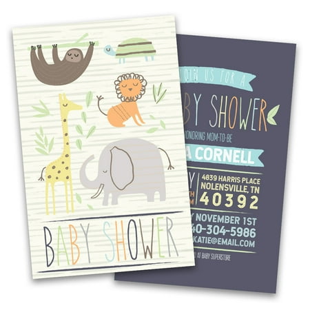 Embossed Baby Shower Invitations 7