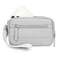 thumbnail image 1 of Cartera de Muñeca para Damas, Correa Acolchada de Nylon con Tres Bolsillos con Cremallera, Portatarjetas de Viaje, Monedero, Clutch, Billetera con Protección Antirrobo para Mandados, 1 of 1