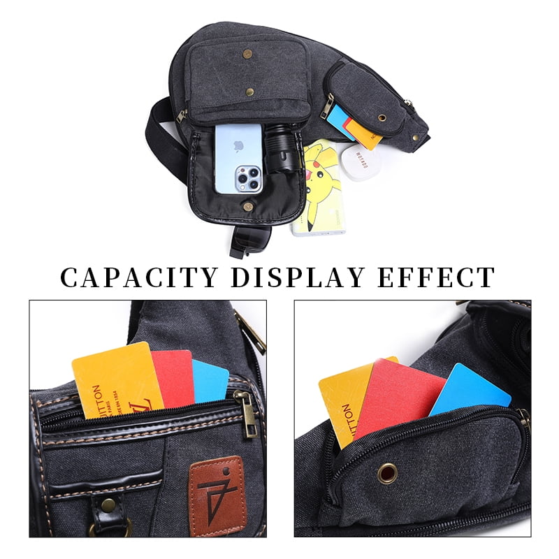Canvas Zipper Shoulder One Strap Sling Bag for Men's, Travel, Hiking Daypack, Juzar Tapal Collection