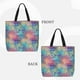 thumbnail image 2 of Fotbe blue pink colorful cracked texture Bolsa Tote con Estampado para Mujer, Bolsos con Cremallera, Bolsa de Hombro Casual de Gran Capacidad con Bolsillos Internos, 2 of 7