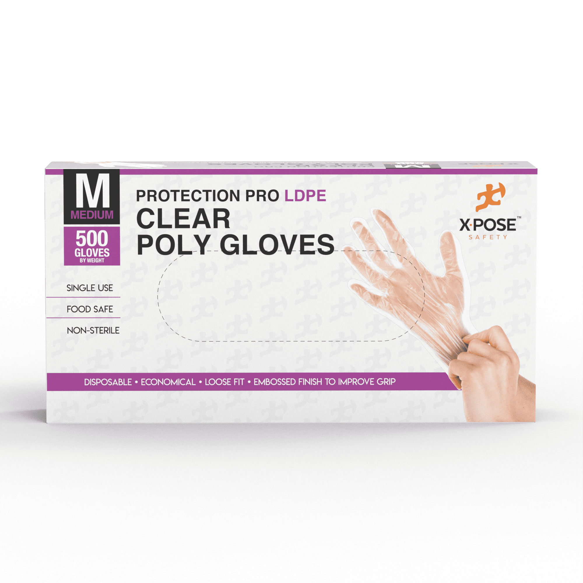 Medium Disposable Food Prep Poly Gloves Transparent Embossed Latex Free Kitchen Gloves, Plastic Gloves for Food Handling, Serving (5000 Gloves)