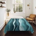 thumbnail image 4 of Abstract Turquoise Moire Large Tapestry for Bedroom Wall Hanging Tapestry,Gradient Coastal Ocean Geometric Ceiling Backdrop Tapestries Poster Blanket Wall Decor for Teens Room Living Room 100" x 59", 4 of 8