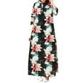 thumbnail image 1 of ZANZEA Women Button-Front Full Length Kaftan Vintage Plaid Long Maxi Dress, 1 of 4