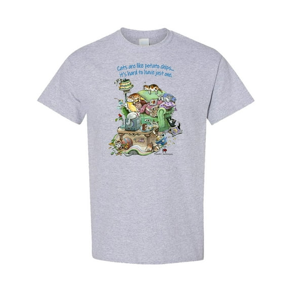 Inktastic Cats Are Like Potato Chips It's Hard to Have Just 1 T-Shirt