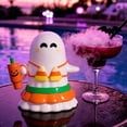 thumbnail image 3 of Summerween Whimsical Ghost Statue, Candy Corn Motif, With Themed Tumbler, Cute Decor for Tiered Trays, Desks and Mantels, 3 of 5