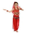 thumbnail image 3 of Hienoo Big Girls Belly Dance Clothes Set Stage Performance Outfits for Kids, Sizes 7-8Y, 3 of 3