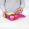thumbnail image 3 of Sistema Bento Box LUNCH | Lunch Box with Yoghurt/Fruit Pot | 1.65 L | BPA-Free | Assorted Colours (Varies by Pack) | 1 Count, 3 of 7