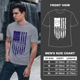 thumbnail image 4 of Greenyef Graphics We The People 1776 Distressed American USA Flag Men's T-Shirt (Gray & Navy Blue, X-Large), 4 of 6