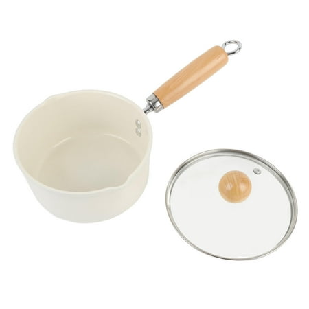 BIMZUC Compact Non-Stick Cooking Pot – 8.66 ×14.57 – Even Heat Space-Saving Ideal for Single-Serve Meals Baby Food and Noodles