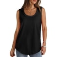 thumbnail image 6 of Yigetop Women Tank Tops Loose Fit, Women's Solid Color Round Neck Vest Summer Fashion Casual Top Woman Tank Top Black L, 6 of 7