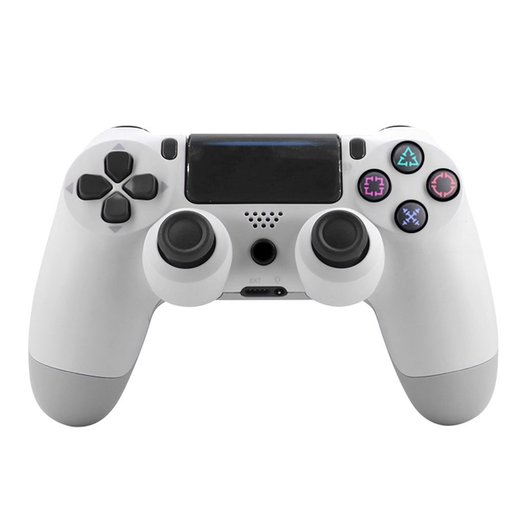 Wireless Game Controller Portable ABS Game Console Gamepad Accessory for  PS4 Pro Game JoyStick, White