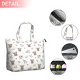 thumbnail image 2 of White Highland Cow Flower Pattern Travel Tote Bags for Women Carry On,Large Weekender Bags for Women Travel,Multi Functional Duffle Bag for Work,Shopping,Sports, 2 of 5