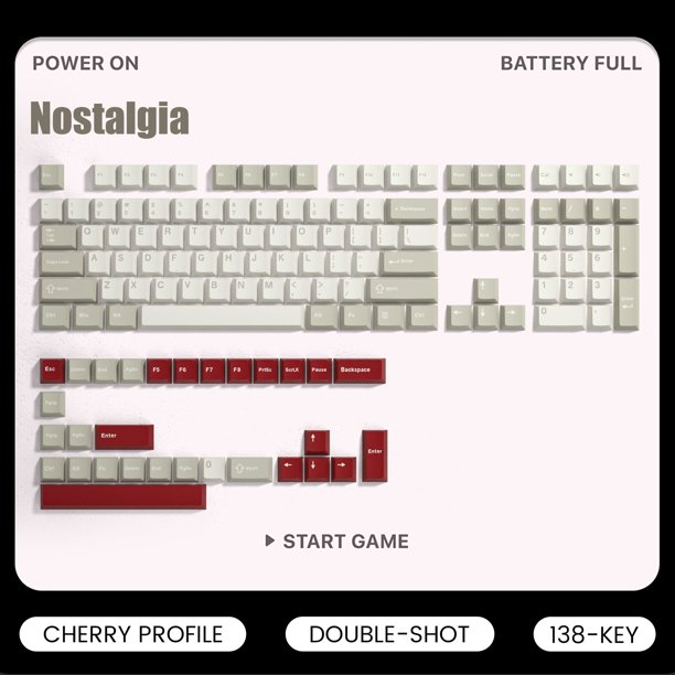 138 teclas personalizadas PBT Doubleshot Keycaps Cherry Profile Retro marrón gris Keycaps para teclado mecánico Cherry Gateron MX Switch