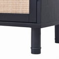 thumbnail image 6 of Hopper Studio Delancey 2-Door Cabinet, Black and Brown with Rattan Panels, 6 of 7