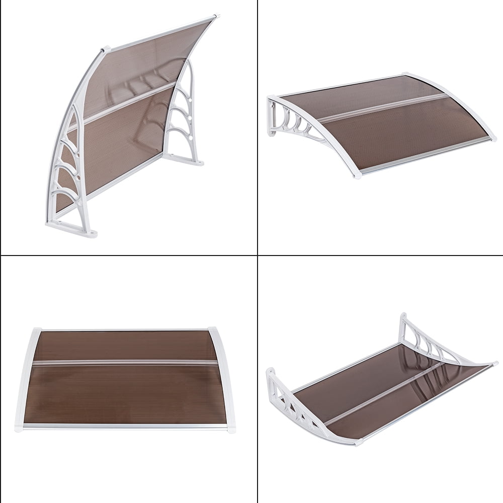 Kadyn 40"x 32" Window Awning, Outdoor Awning for Front Outdoor, UV Protection Hollow Sheet for home windows and doors, Gray Kadyn 40"x 32" Window Awning, Outdoor Awning for Front Outdoor, UV Protection Hollow Sheet for home windows and doors, Gray