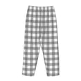 thumbnail image 5 of Fotbe Gray Checkboard Women's Pajama Pants,Sleepwear Pants,Pj Bottoms Drawstring And Pockets-X-Large, 5 of 9