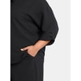 thumbnail image 3 of Just My Size Women's Plus Gauze Button Up Shirt and Capri Pants Set, 2-Piece, 21" Inseam, Sizes 0X-4X, 3 of 4