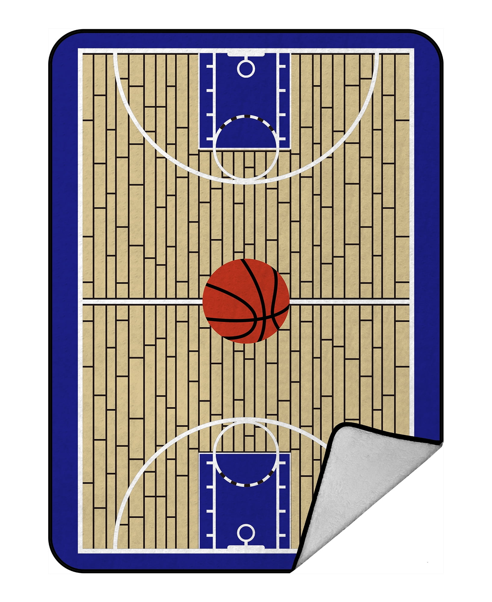 GCKG Basketball Ground Blanket,Basketball Ground Fleece Blanket Crystal