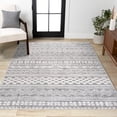 thumbnail image 5 of JONATHAN Y MOROCCAN HYPE 5 x 8 Area Rug, Imlil Tribal Geometric Stripe - Light Gray/Cream, MOH303A-5, 5 of 10