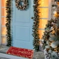 thumbnail image 5 of Hello Winter Door Mat Welcome Doormat, Winter Christmas Red Outdoor Rug Leaves Decor Floor Front Door Mat Non-Slip Entrance Mat for Home Kitchen Bathroom Decorations 17 X 30 Inch, 5 of 6