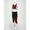 thumbnail image 5 of MSemis Kids Girls Two Piece Yoga Sports Suit Crop Top with Athletic Leggings Red 14, 5 of 6