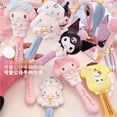 thumbnail image 4 of Sanrio Anime Kuromi Hand-held Makeup Mirror Massage Air Comb Cartoon Hello Kitty My Melody Cinnamoroll Small Portable Gift, 4 of 10