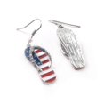 thumbnail image 4 of Pendientes colgantes de esmalte nacional para mujer Shaofei con forma de Bandera estadounidense gancho para la oreja, 4 of 5
