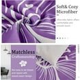 thumbnail image 2 of Floral Bohemian Comforter King Size,3 Pcs Purple Flowers Microfiber Bedding Set(90"x104"), 2 of 6