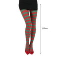 thumbnail image 5 of dianhelloya Christmas Stockings Striped High Elasticity Lady Vintage High Waist Pantyhose Cosplay Costume 11, 5 of 8