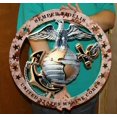 thumbnail image 3 of USMC Officer Round Large Wall Emblem Desert Camouflage 19"x19" Marine Corps Semper FI, 3 of 5