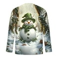 thumbnail image 4 of Betivan Mens Christmas Shirts Casual Holiday Hem Crewneck Sweater Trendy Long Sleeve Loose Fit Xmas Tree Pullover Tops, 4 of 5
