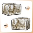 thumbnail image 2 of KLL Western Scenery With Old Wagon Print 4 Slice Toaster Dust Covers Kitchen Small Appliance Cover with 2 Pockets,Can hold Jam Spreader Knife & Toaster Tongs (12.4 x 10.6 x 8.2), 2 of 6