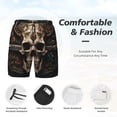 thumbnail image 3 of Fotbe Metal Style Horned Skull Traje de Baño para Hombre – Shorts de Natación de Secado Rápido con Forro y Bolsillos-3X-Large, 3 of 6