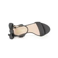 thumbnail image 4 of BLISSFUL STEP Women's Sandals Ankle Tie Back Open Toe Block Heels Grey 6.5, 4 of 8