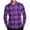 Purple O, variant on Bovxnpu Men Long Sleeve Shirts Plaid Button Down Casual Shirt Dress Shirts, Men's Long Sleeve Plaid Print Button-Down Collar Casual Shirt Classic Tops