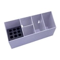 thumbnail image 1 of Soidarity Caja de almacenamiento de tijeras, suministros de belleza, contenedor de tijeras de múltiples compartimentos, abrazaderas, soporte organizador Cuidado del cabello Blanco Soidarity CE013867-02, 1 of 6