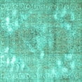thumbnail image 1 of Ahgly Company Indoor Square Persian Turquoise Blue Traditional Area Rugs, 6' Square, 1 of 4