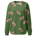 thumbnail image 5 of BODOAO Womens Sparkle Football Sequin Rugby Sweatshirt Game Day Y2K Crewneck Oversized Shirt Long Sleeve Loose Pullover Women's Casual Convention for Tarot and Brews Classic Sweatshirt Green M, 5 of 5