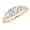 Diamond, variant on 1-6 Carat Round 14K Yellow Gold LAB GROWN Gemstone 3 Stone and Channel Set LAB GROWN Diamond Engagement Ring (AAAA Heirloom Quality) Emerald 1.5 Carat Size: 5
